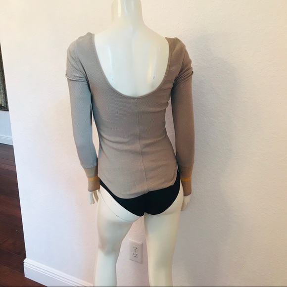 Free People NWT Mod Stripe Cuff Thermal Top - Picture 12 of 16